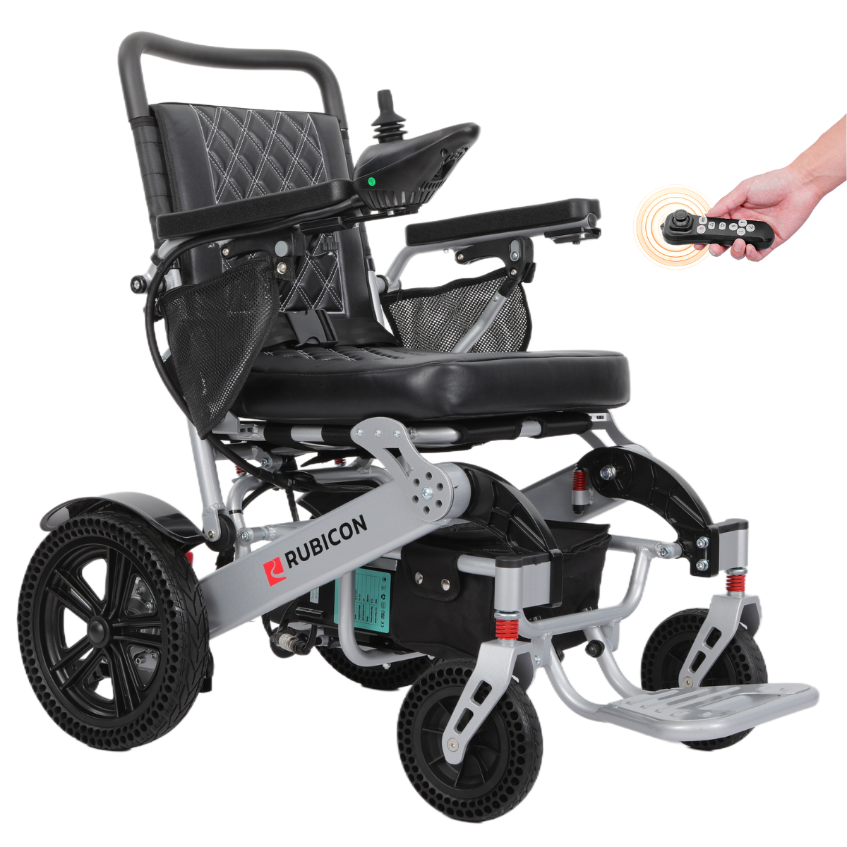 Rubicon DX14 - Longest Range Premium Electric Wheelchair for All-Terrain & Indoor Use | Foldable, Lightweight, Dual Motor Powered for Seniors
