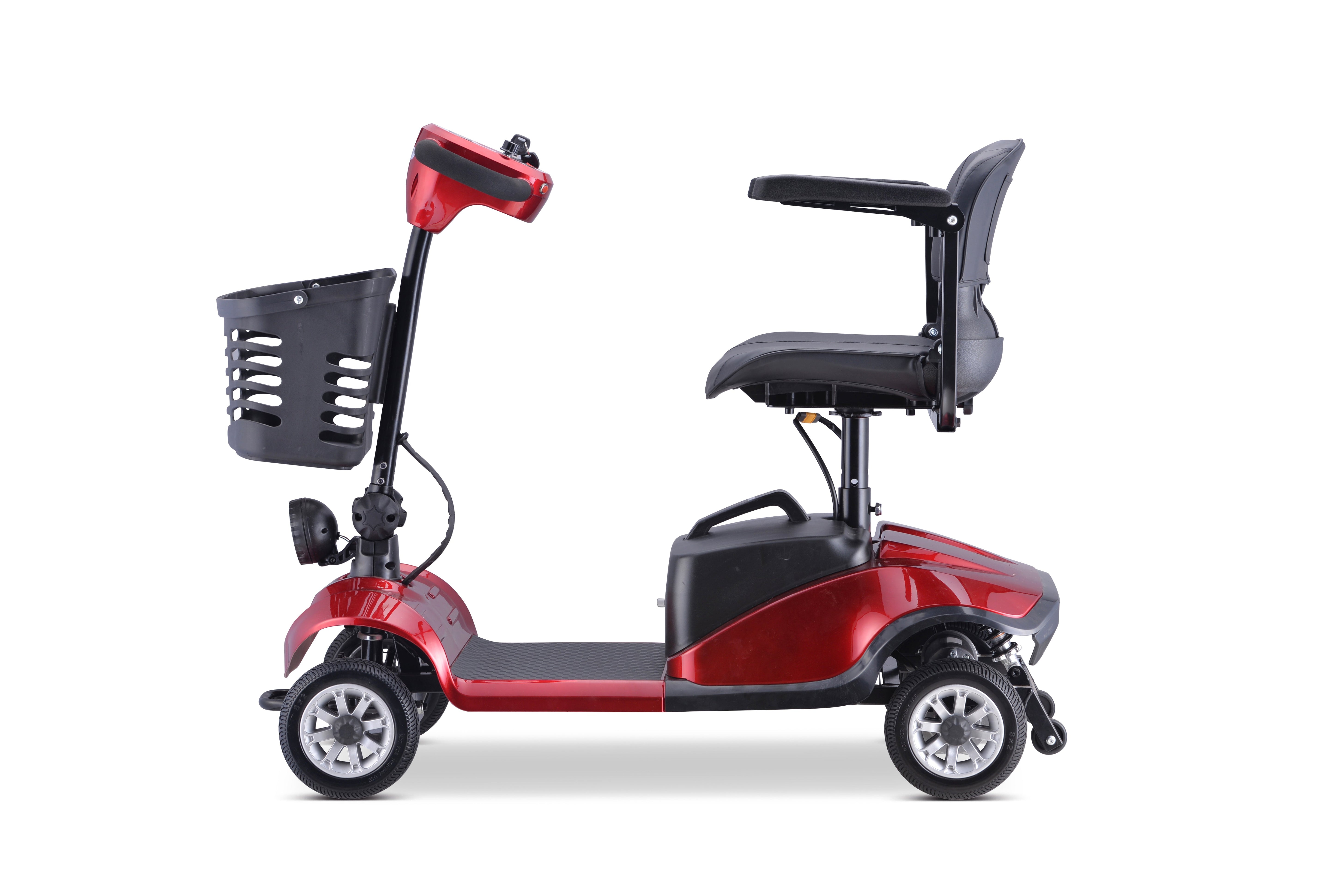 Rubicon FX01 - All Terrain Foldable Mobility Scooter with Basket for Seniors | 4-Wheel, Long-Range, Lightweight & Portable Disability Scooter