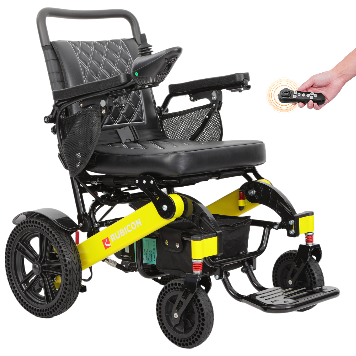 Rubicon DX14 - Longest Range Premium Electric Wheelchair for All-Terrain & Indoor Use | Foldable, Lightweight, Dual Motor Powered for Seniors