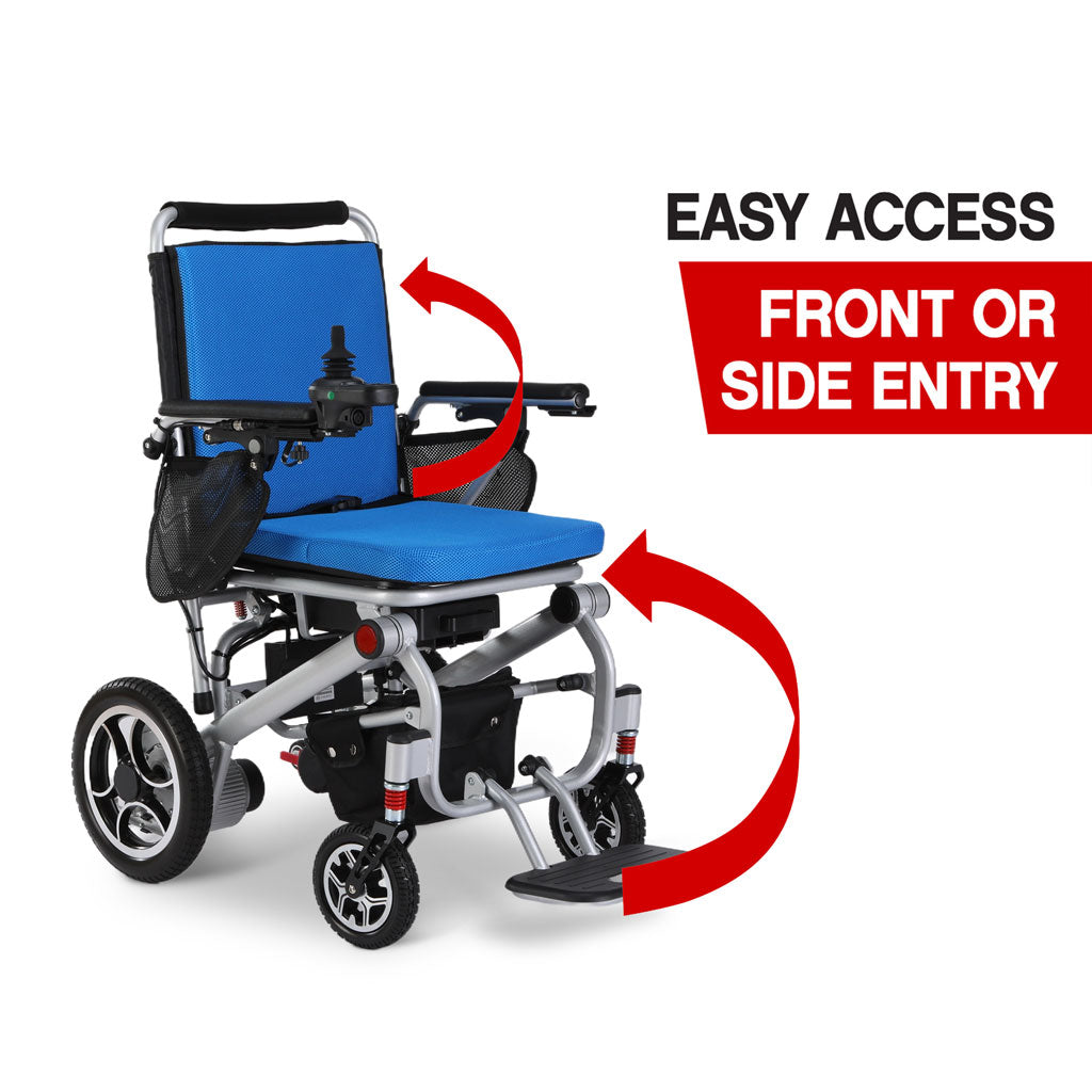 Rubicon DX07 - Lightweight Foldable Electric Wheelchair: Compact, Collapsible, and Portable Design for Easy Transportation & Travel | Power Wheelchair