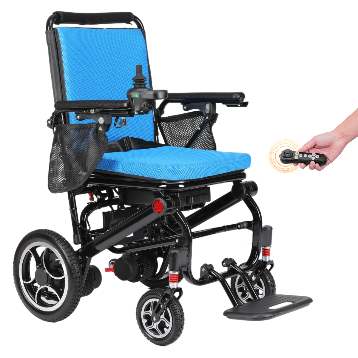 Rubicon DX07 - Lightweight Foldable Electric Wheelchair: Compact, Collapsible, and Portable Design for Easy Transportation & Travel | Power Wheelchair