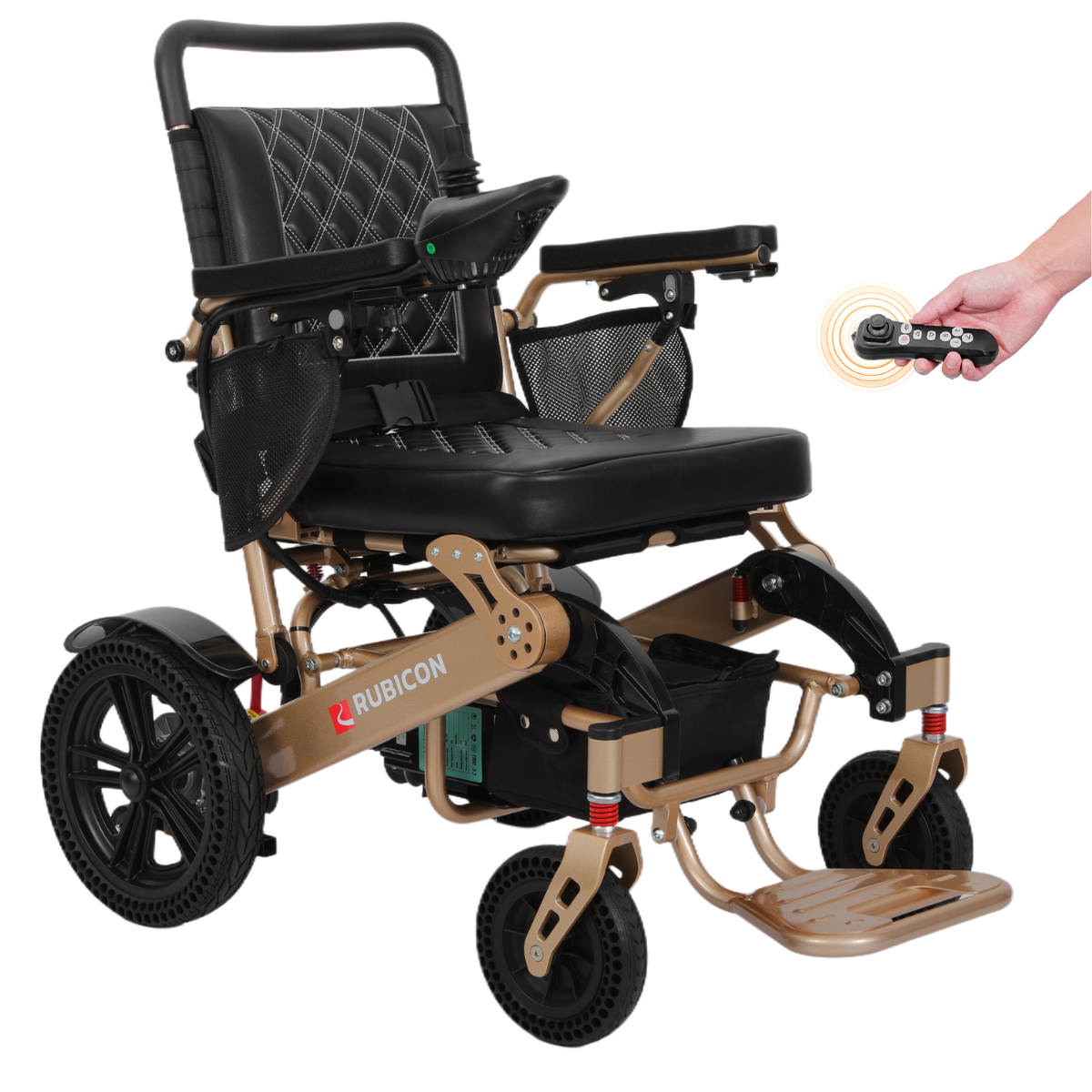 Rubicon DX14 - Longest Range Premium Electric Wheelchair for All-Terrain & Indoor Use | Foldable, Lightweight, Dual Motor Powered for Seniors