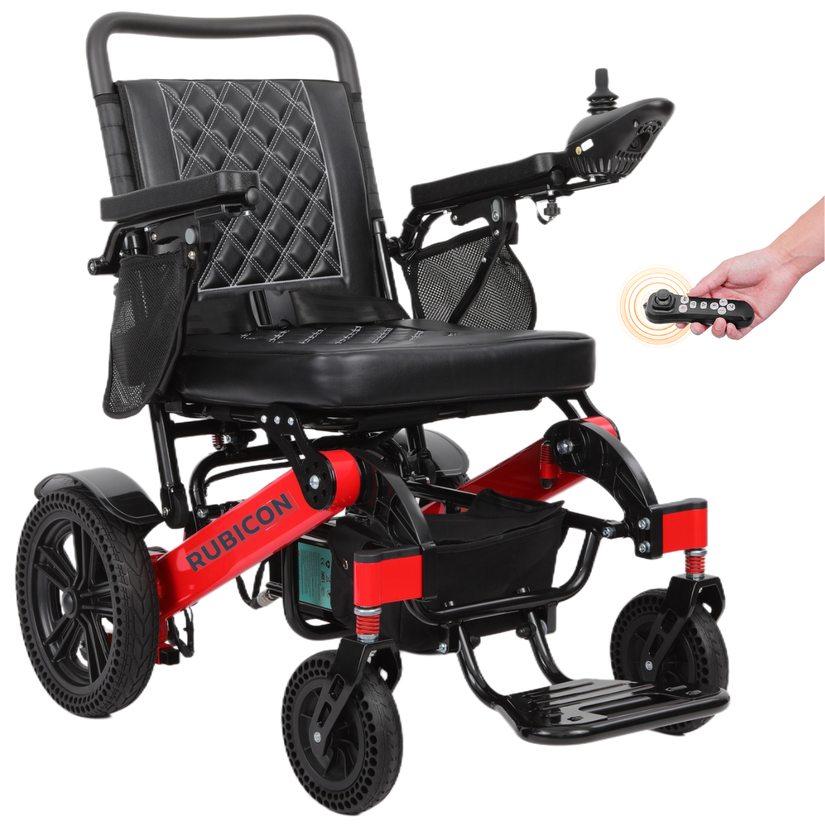 Rubicon DX14 - Longest Range Premium Electric Wheelchair for All-Terrain & Indoor Use | Foldable, Lightweight, Dual Motor Powered for Seniors
