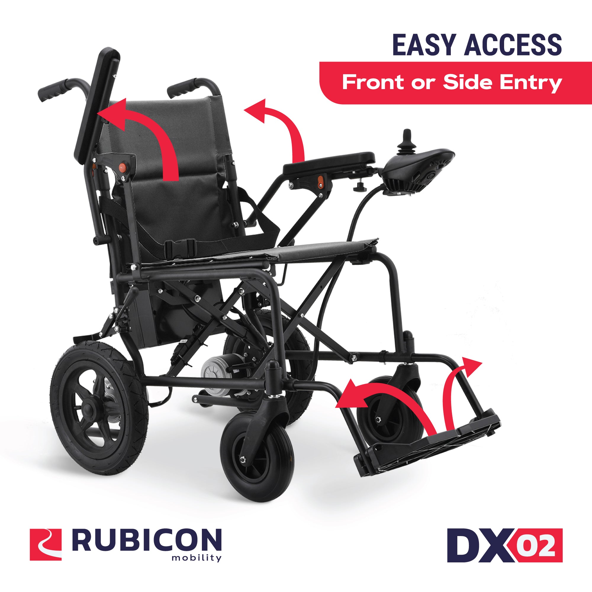 DX02 - Lightweight and Powerful Electric Wheelchair - Electricwheelchair.Store