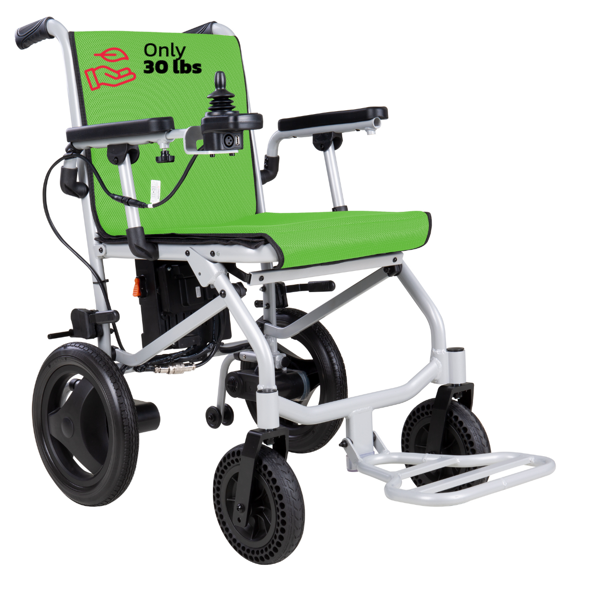 Rubicon DX04 - World's Lightest Electric Wheelchair: Ultra Lightweight, Foldable & Portable for Travel | Dual Motor, Power Wheelchair for Seniors