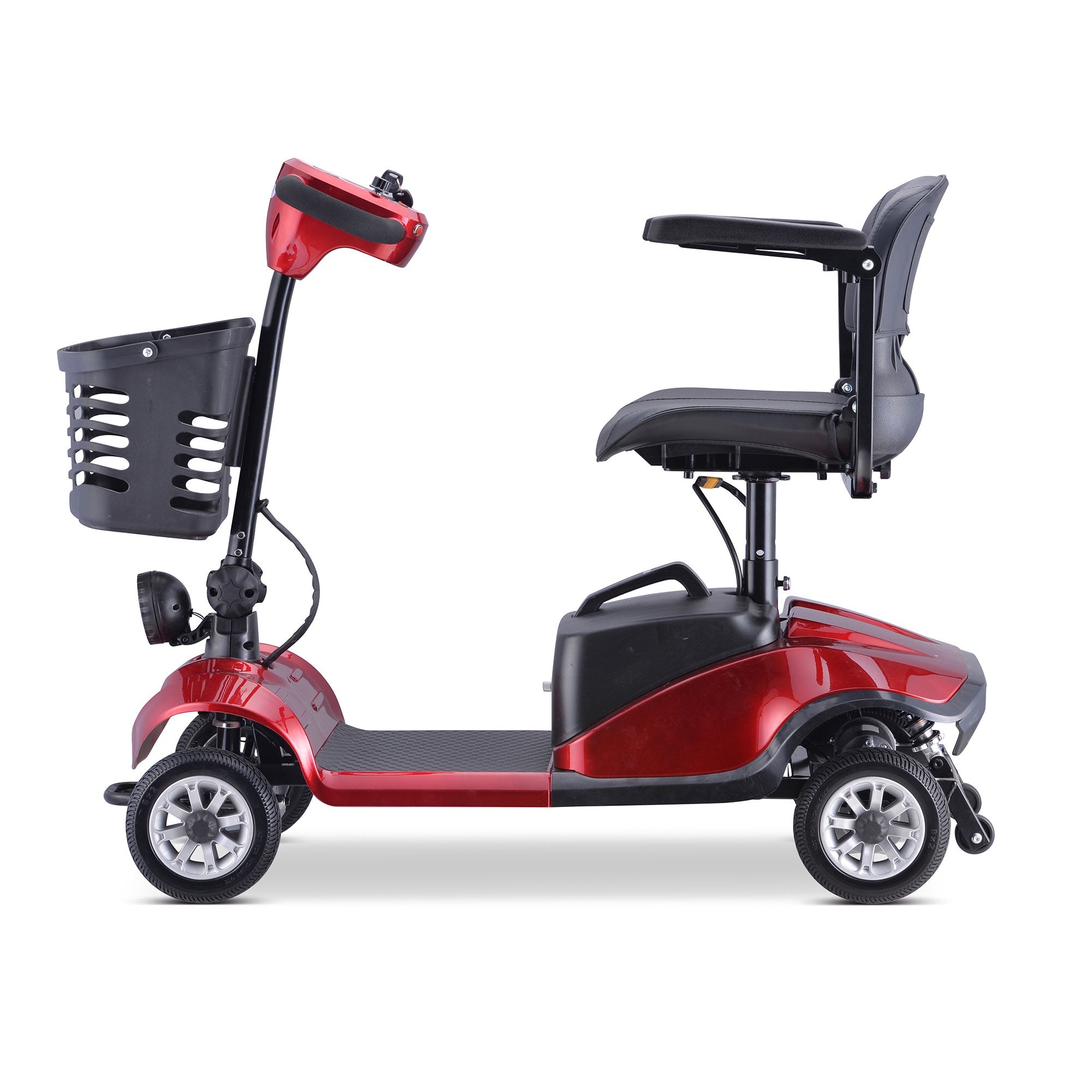 Rubicon FX01 - All Terrain Foldable Mobility Scooter with Basket for Seniors | 4-Wheel, Long-Range, Lightweight & Portable Disability Scooter