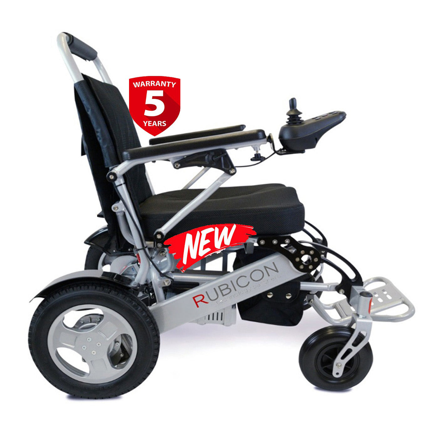 Rubicon DX12 - Deluxe Premium Electric Wheelchair with Brushless Dual Motors: High Quality, Long Range, Foldable | All Terrain Power Wheelchair