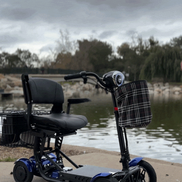 Rubicon FX03 – All Terrain, Foldable, 4-Wheel Mobility Scooter with Basket for Seniors & Disabled Adults | Lightweight, 3-Speed, 25-Mile Range