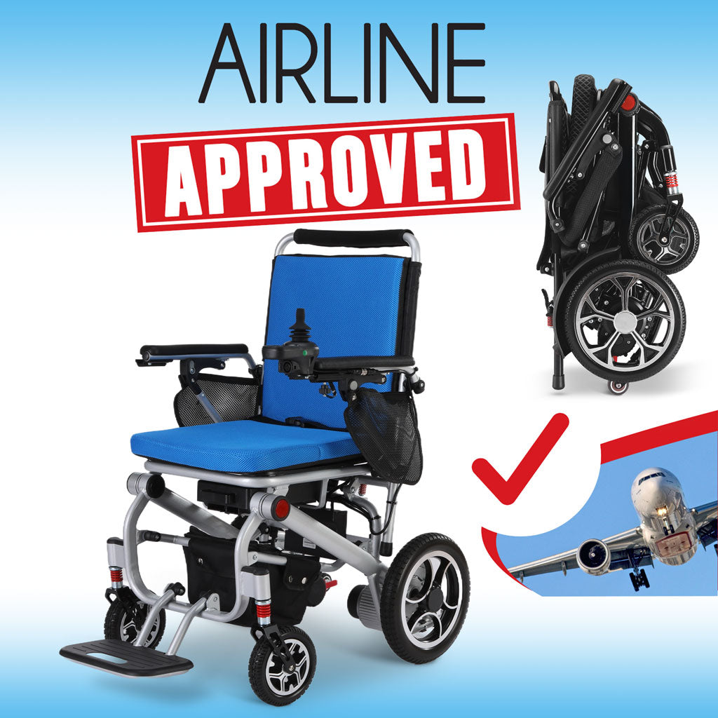 Rubicon DX07 - Lightweight Foldable Electric Wheelchair: Compact, Collapsible, and Portable Design for Easy Transportation & Travel | Power Wheelchair