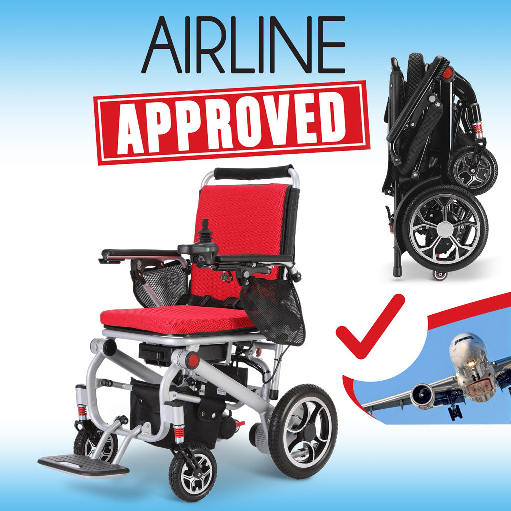 Rubicon DX07 - Lightweight Foldable Electric Wheelchair: Compact, Collapsible, and Portable Design for Easy Transportation & Travel | Power Wheelchair