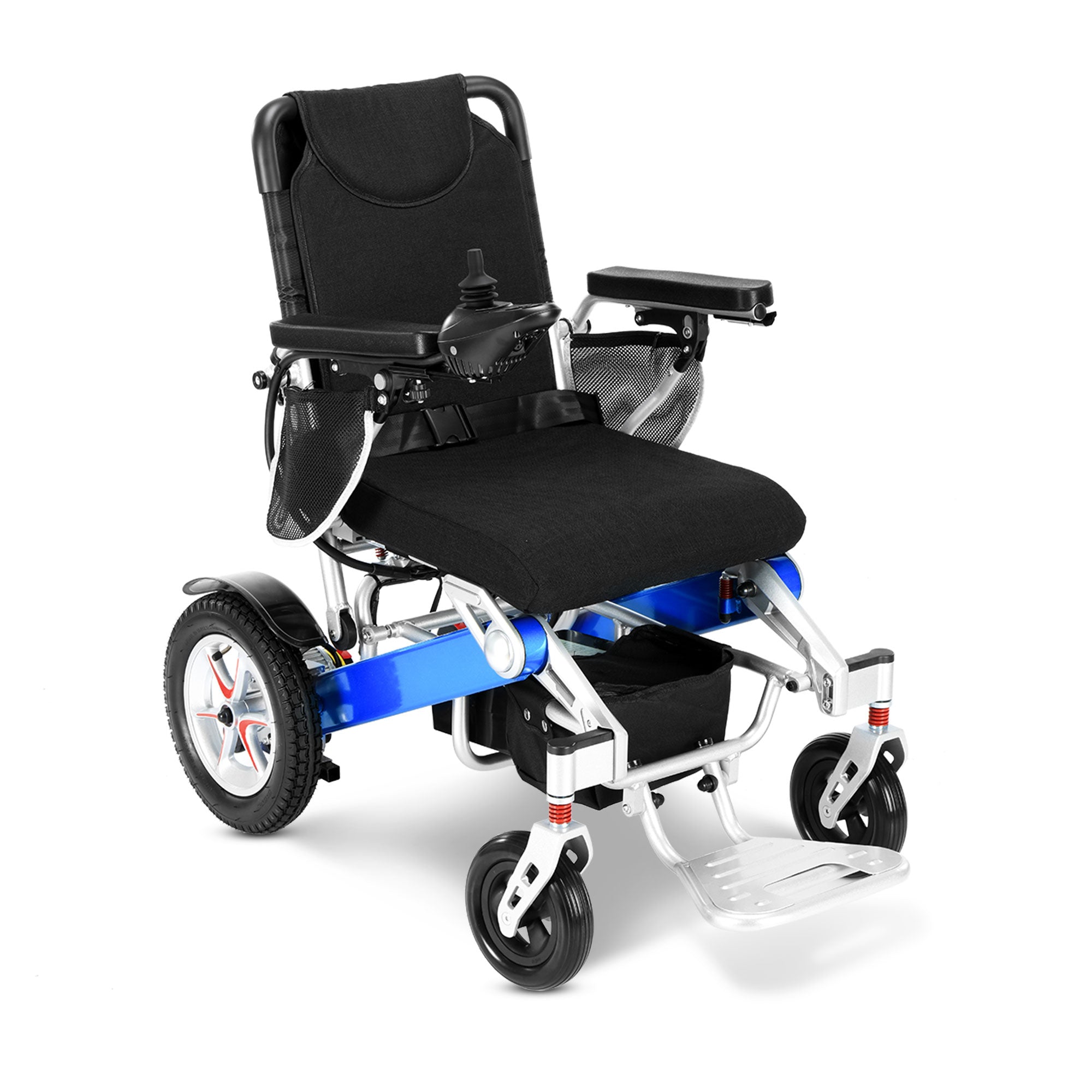 Rubicon DX09 - Deluxe Long-Range Electric Wheelchair - Blue