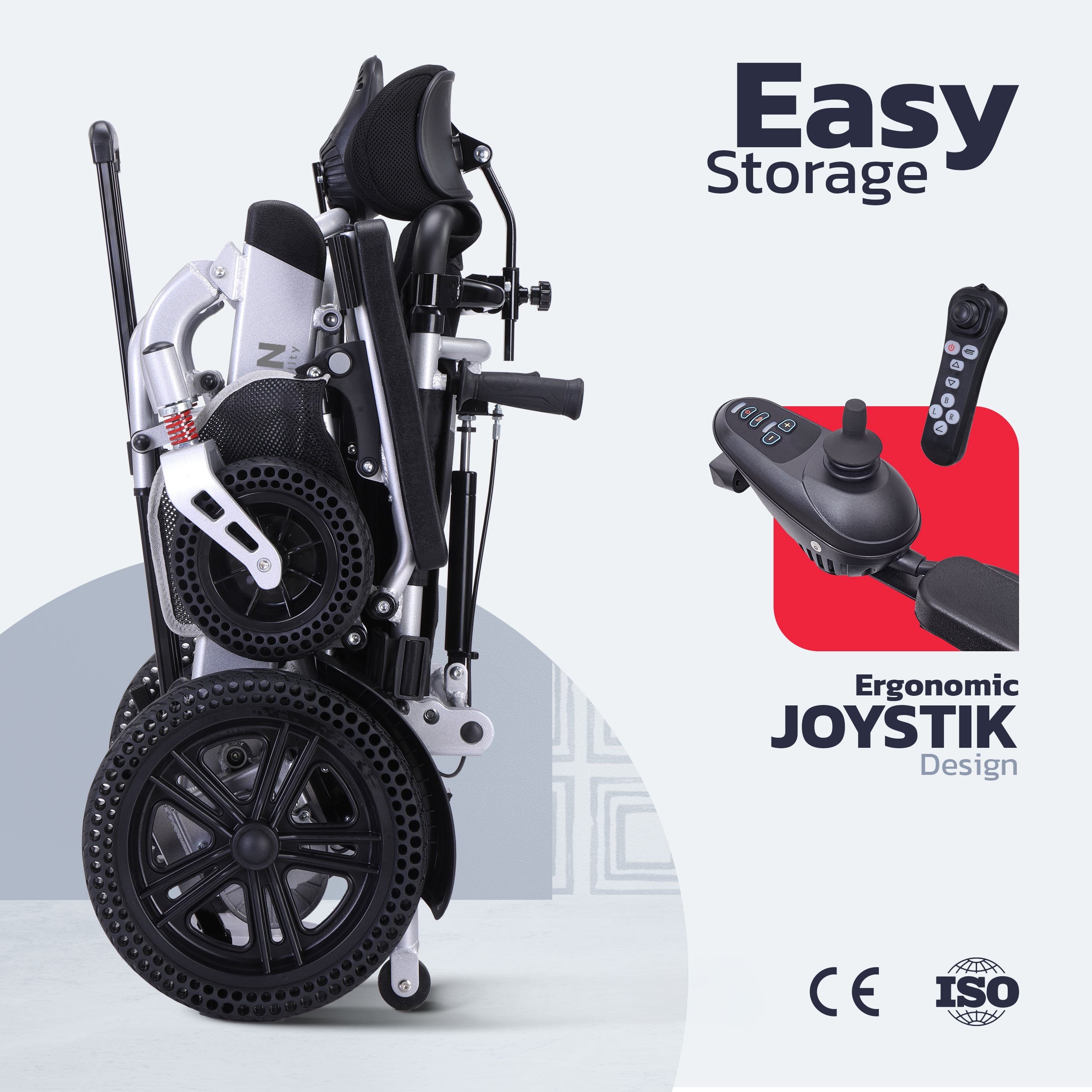 Rubicon DX11 - Reclining Electric Wheelchair with Adjustable Headrest: Foldable, Long Range, All Terrain & Heavy-Duty | Dual Motor Power Wheelchair