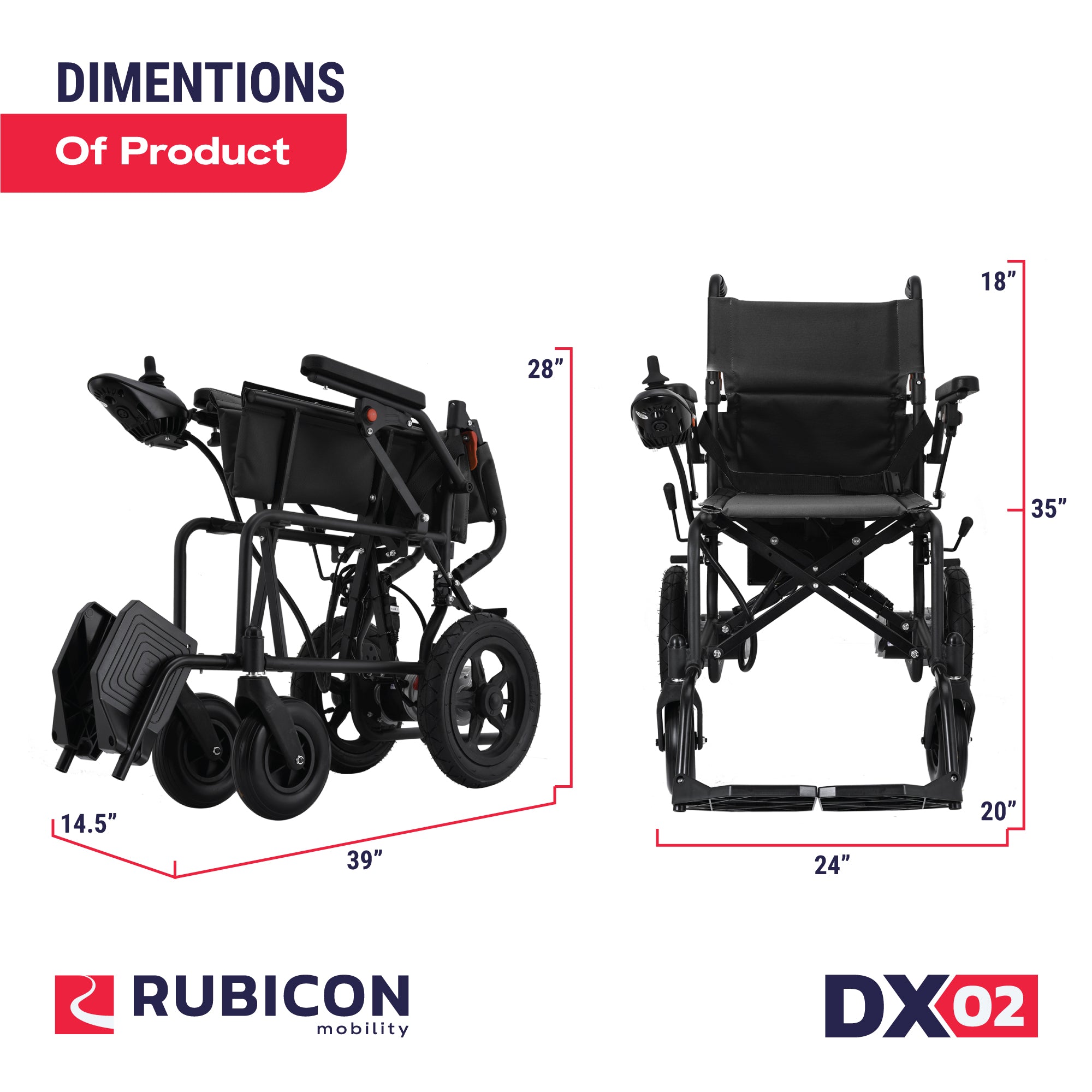 DX02 - Lightweight and Powerful Electric Wheelchair