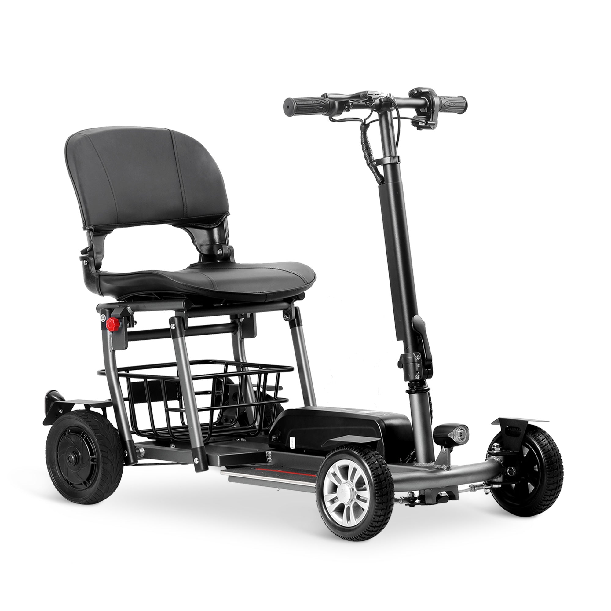 Lightweight, Foldable, Compact Mobility Scooter for Seniors & Disabled Adults | 4-Wheel, Portable, Detachable Lithium Battery D71 Carbon Fiber Mobility Scooter | Lightweight mobility scooter, Foldable & Airline-Approved- mobilityscooterlife.com