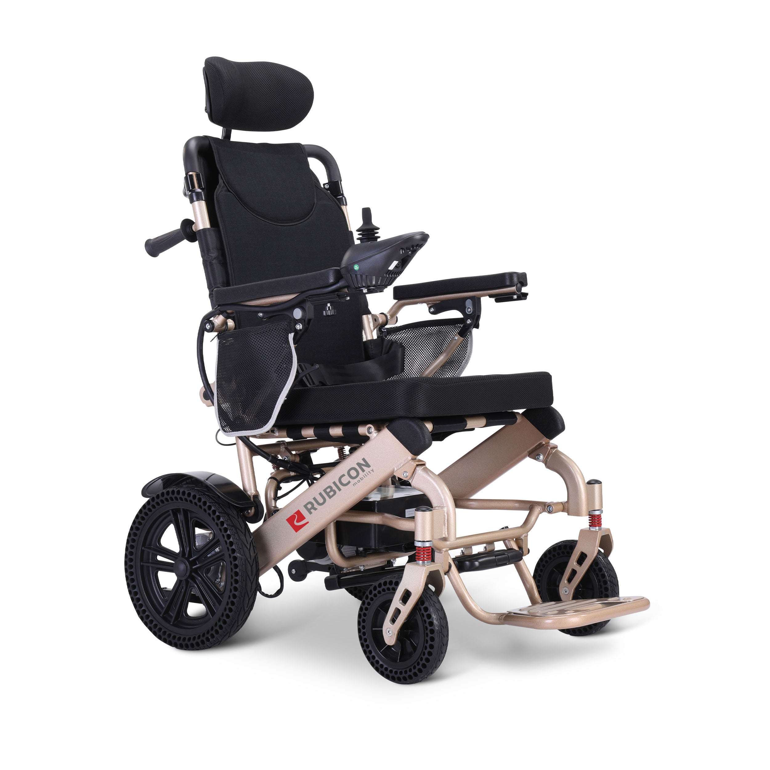 Reclining electric outlet wheelchair